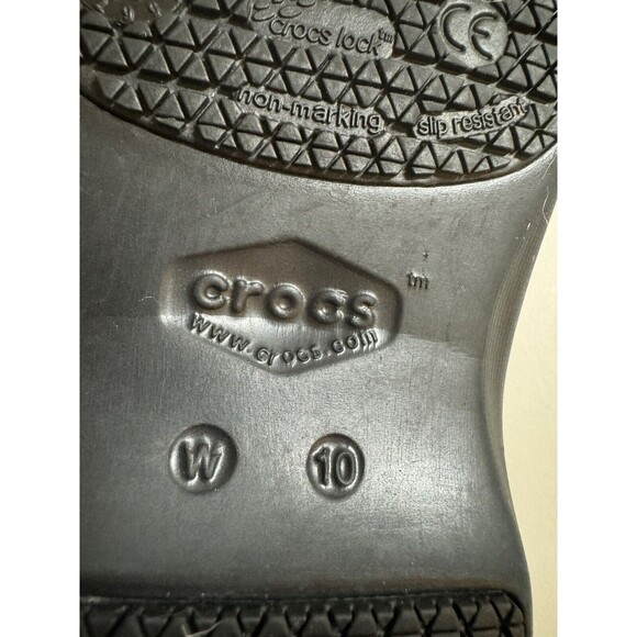 Crocs 205385-0ZC Women’s Clog Neria Pro II Floral size 10 Black Nursing EUC - Picture 9 of 9